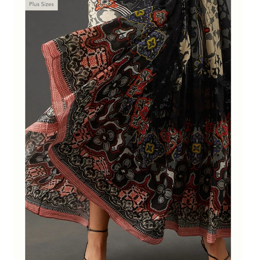 Anthropologie Bhanuni by Jyoti Tiered Maxi Dress - Picture 6 of 8